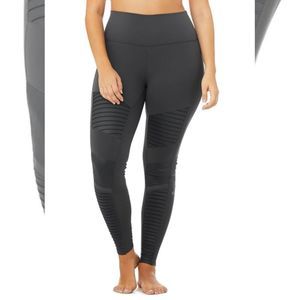 ALO yoga moto leggings grey size medium